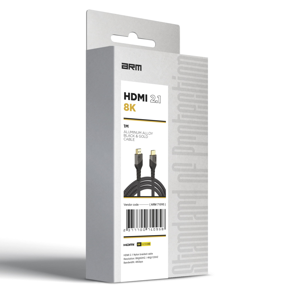 Кабель мультимедійний HDMI M to HDMI M 1.0m V2.1 8K black Armorstandart (ARM71095) - зображення 3