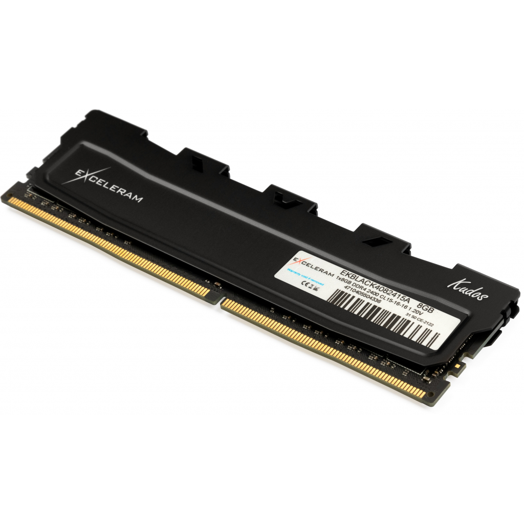 Модуль пам'яті для комп'ютера DDR4 8GB 2400 MHz Black Kudos eXceleram (EKBLACK4082415A) - зображення 2