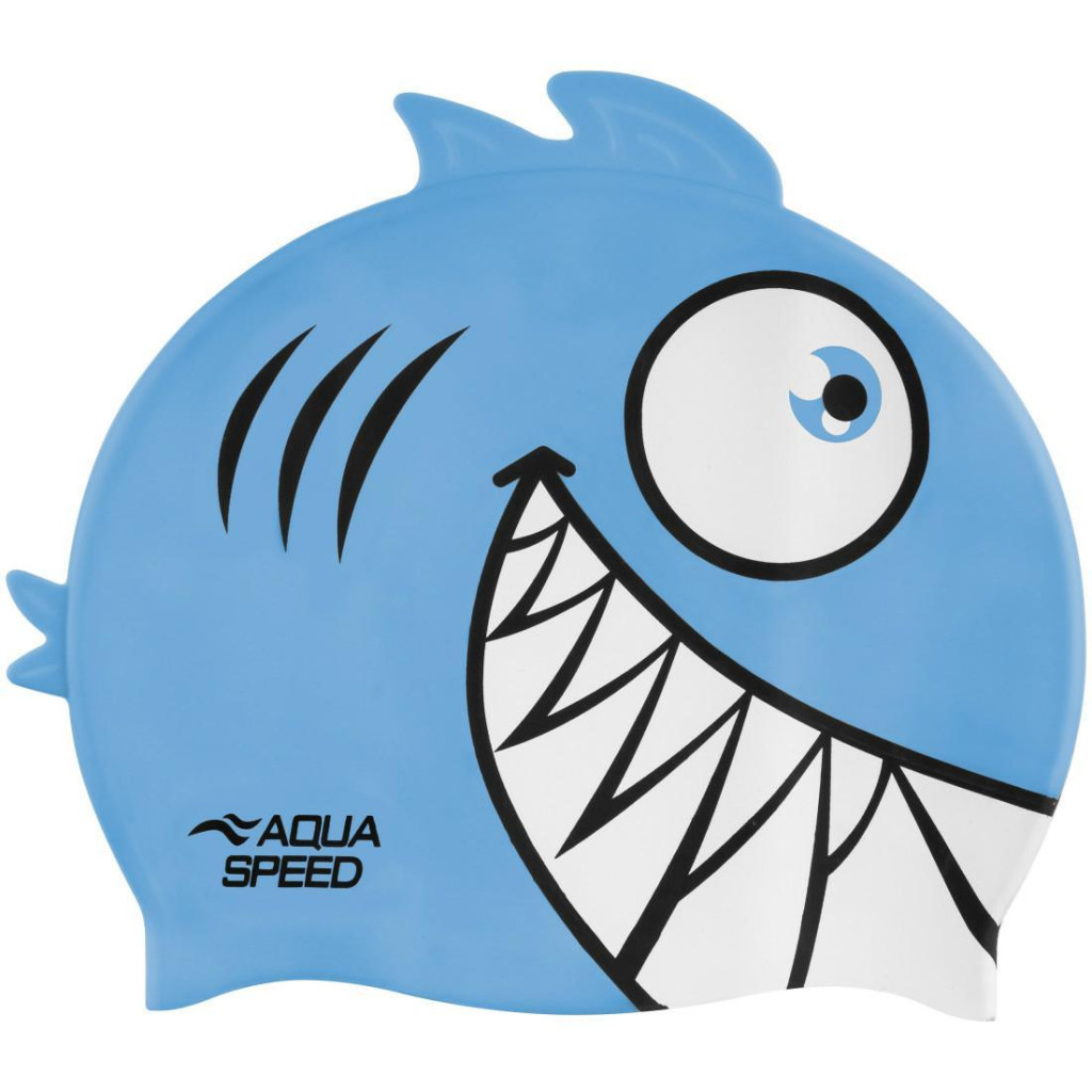 Шапка для плавання Aqua Speed Zoo Pirana 246-02 9697 бірюзовий Діт OSFM (5908217696977) - зображення 1