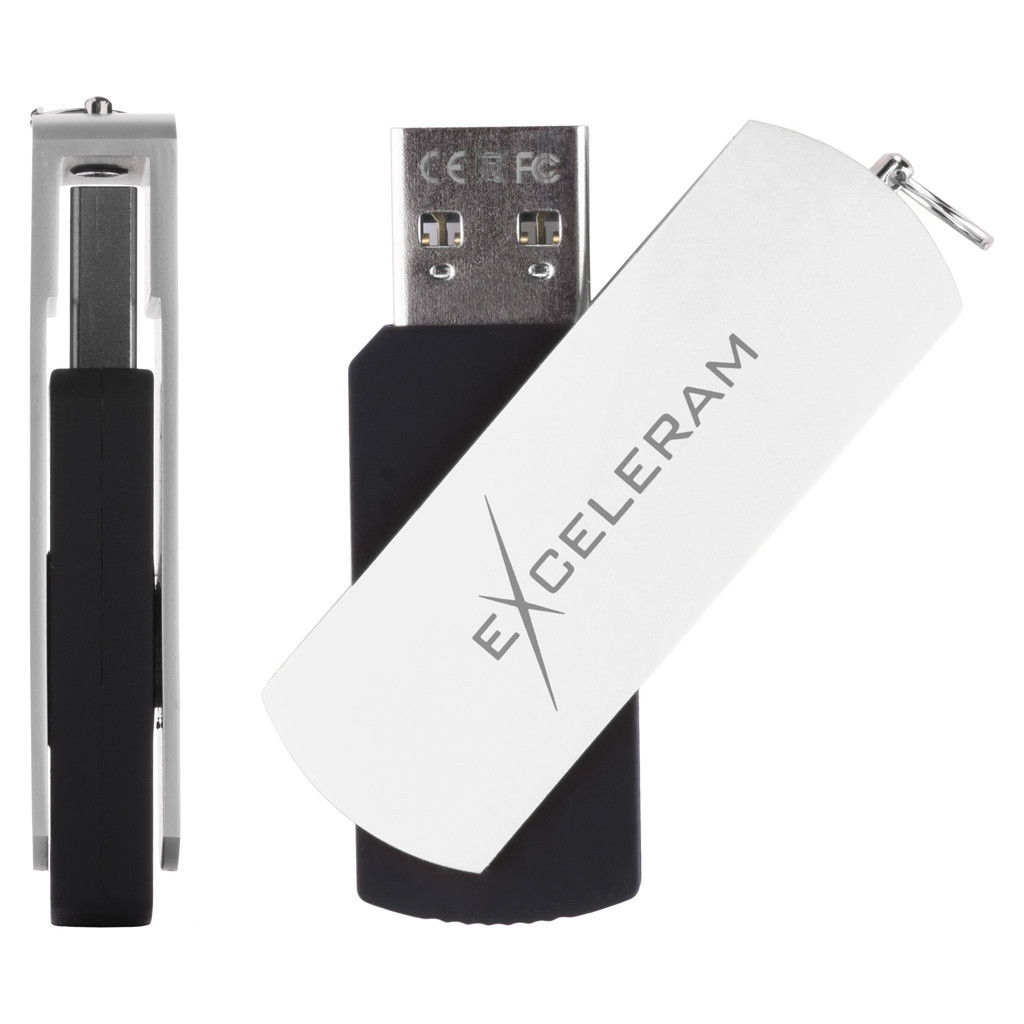 USB флеш накопичувач eXceleram 16GB P2 Series White/Black USB 2.0 (EXP2U2WH2B16) - зображення 4
