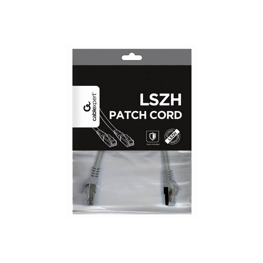 Патч-корд Cablexpert 5м S/FTP Cat 6A CU LSZH grey (PP6A-LSZHCU-5M) - изображение 4