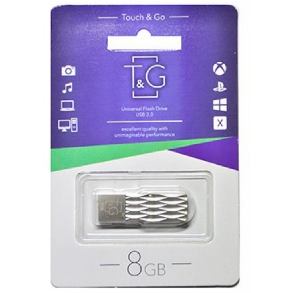 USB флеш накопичувач T&G 8GB 103 Metal Series Silve USB 2.0 (TG103-8G) - зображення 2