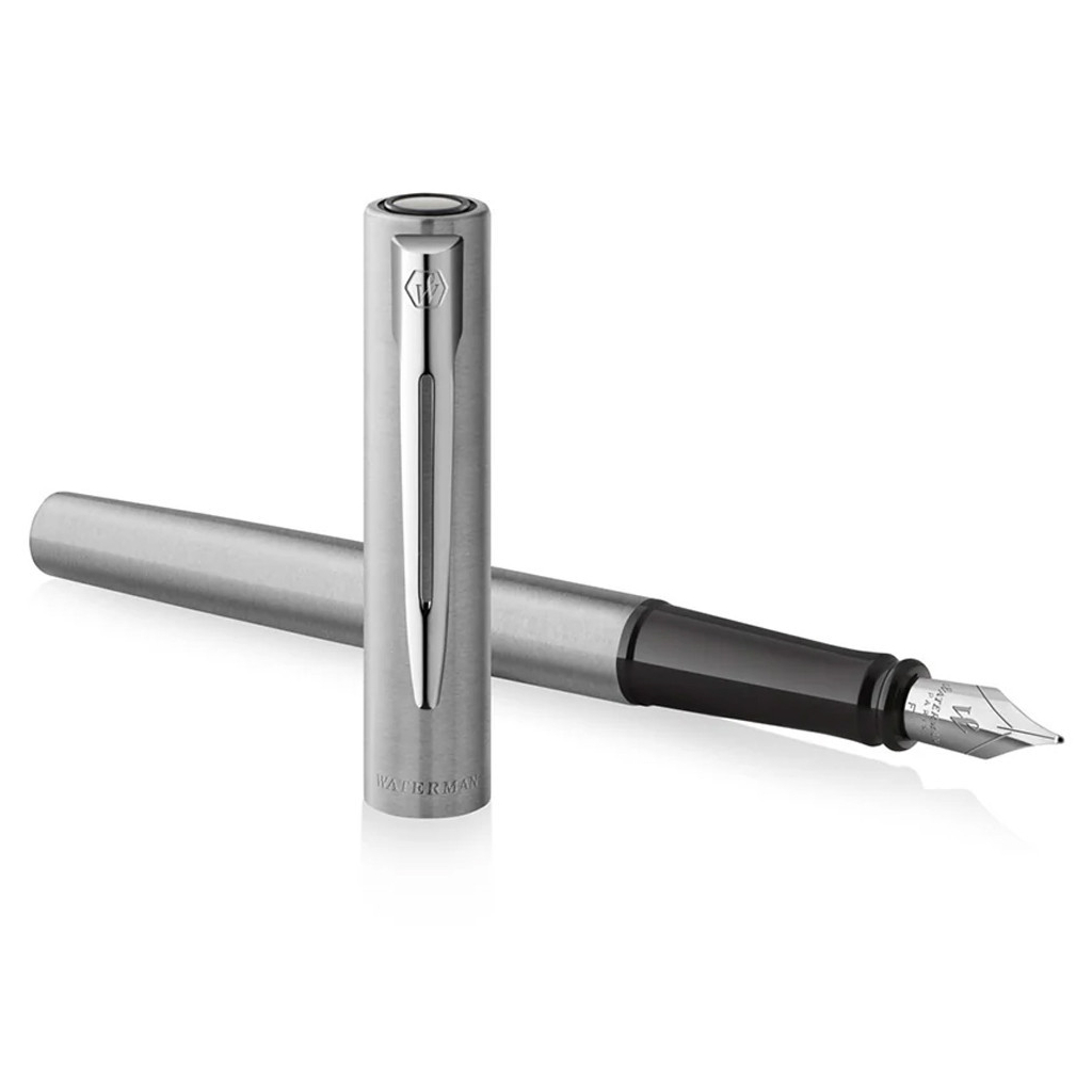Ручка пір'яна Waterman ALLURE Chrome CT  FP F + Картриджі Mini блістер (13 314b2) - зображення 3
