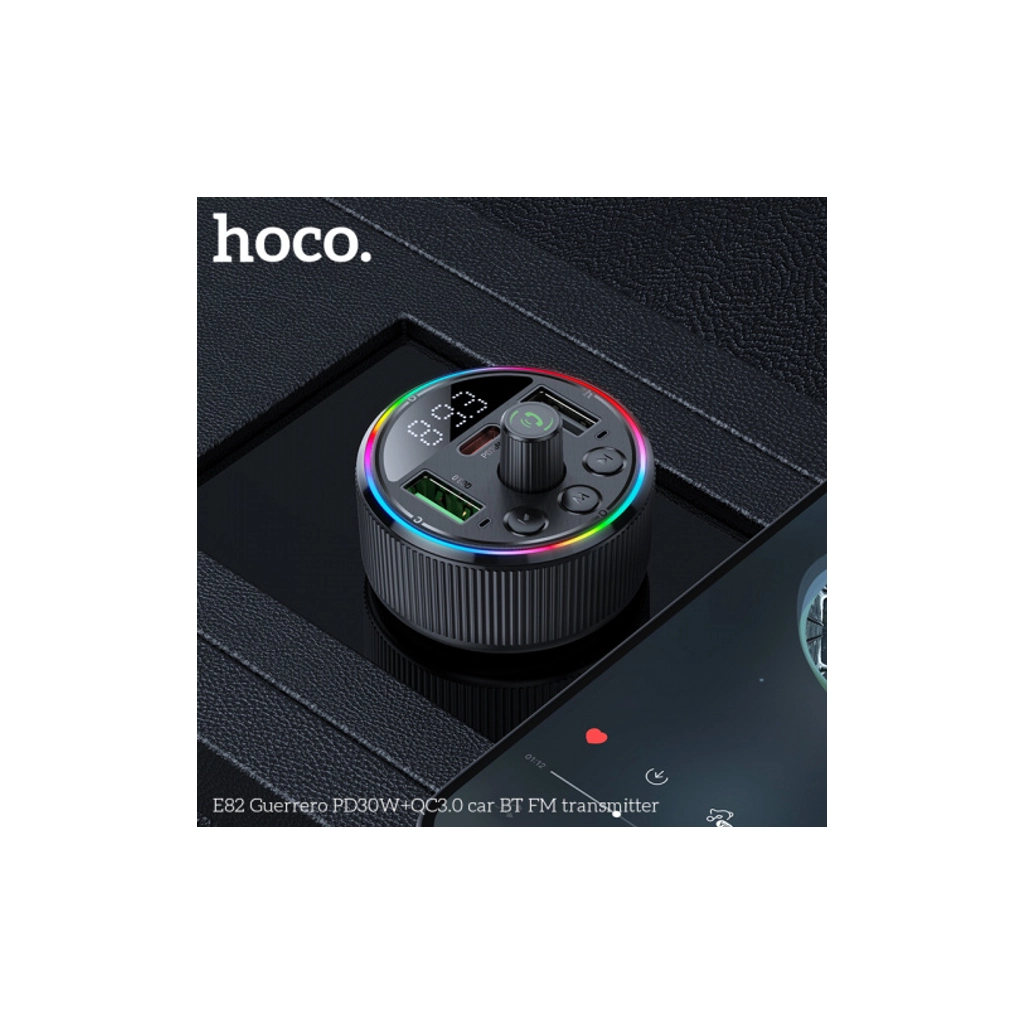 FM модулятор HOCO E82, Black, Box - зображення 6