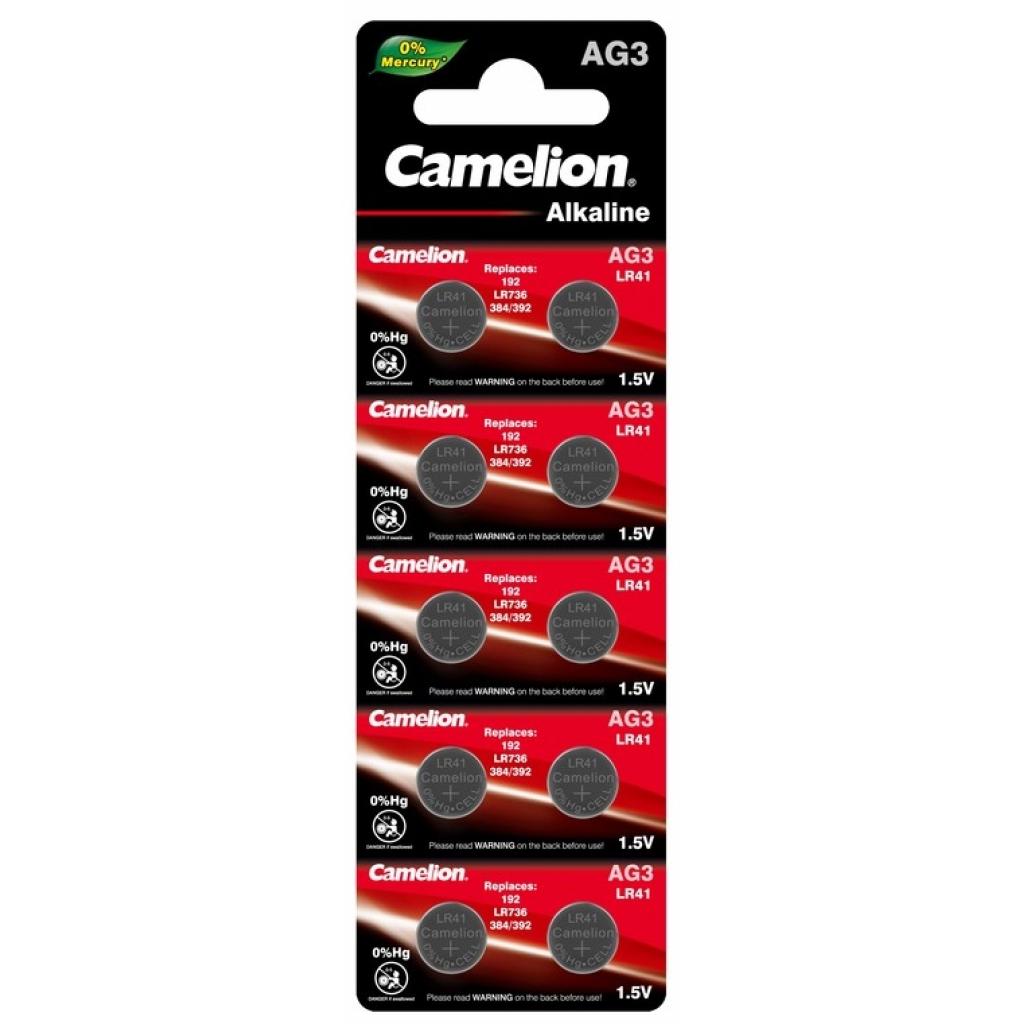 Батарейка AG3 / LR736 / LR41 / V3GA Alkaline * 10 Camelion (AG3-BP10) - зображення 1