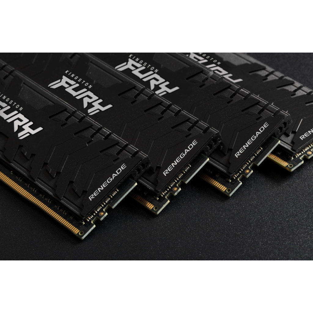Модуль пам'яті для комп'ютера DDR4 128GB (4x32GB) 3200 MHz Renegade Black Kingston Fury (ex.HyperX) (KF432C16RBK4/128) - зображення 8