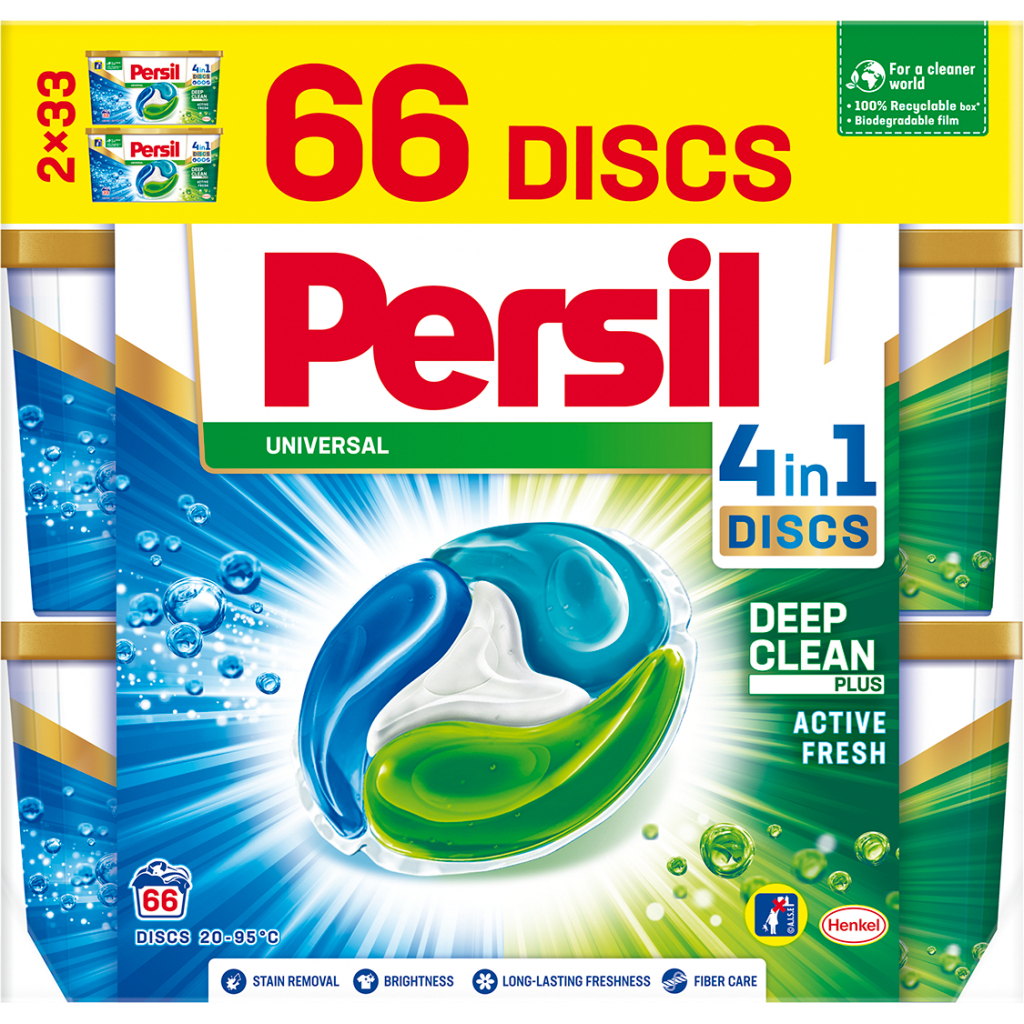Капсули для прання Persil Discs Universal Deep Clean 66 шт. (9000101507508) - изображение 1