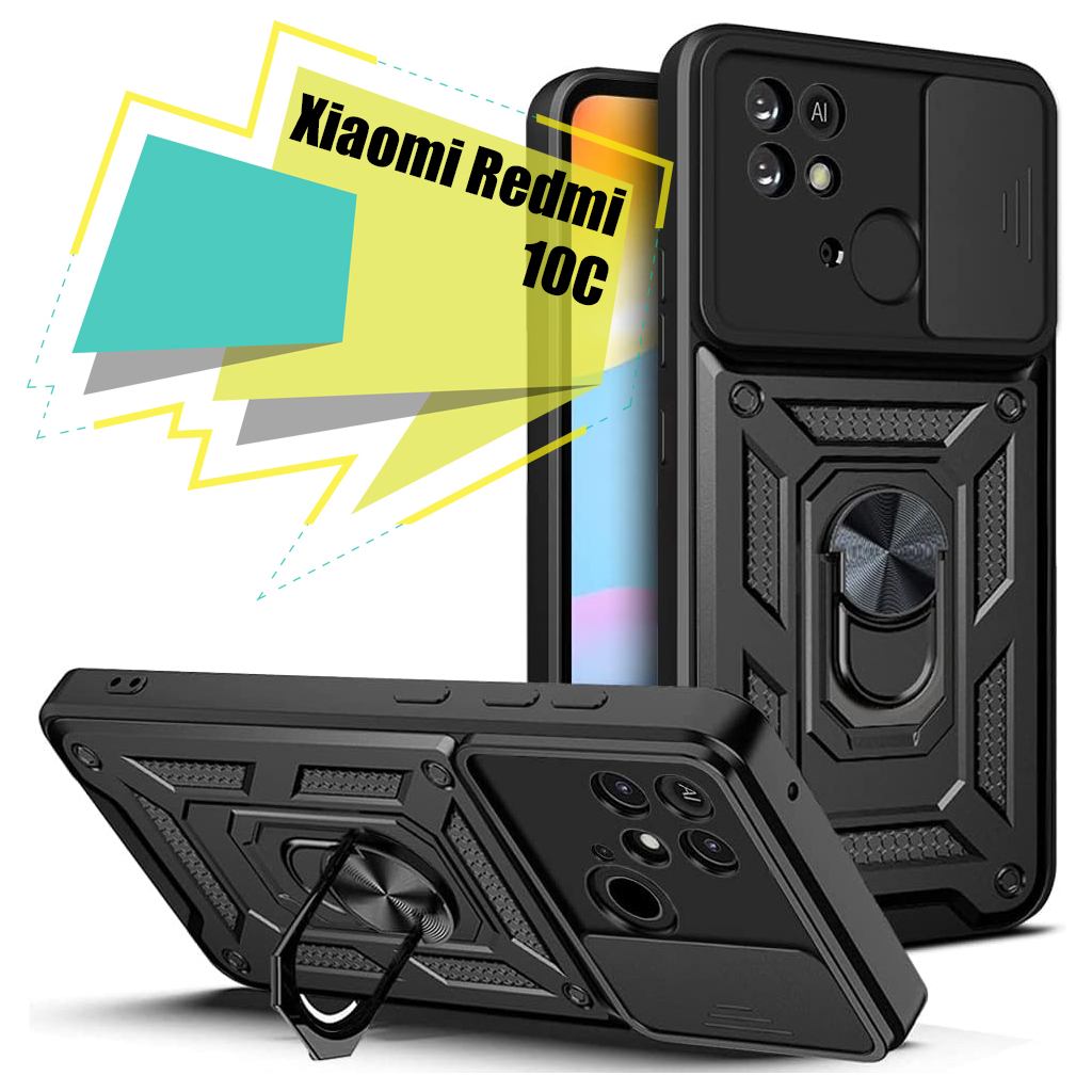 Чохол до мобільного телефона BeCover Military Xiaomi Redmi 10C Black (707425) - зображення 1