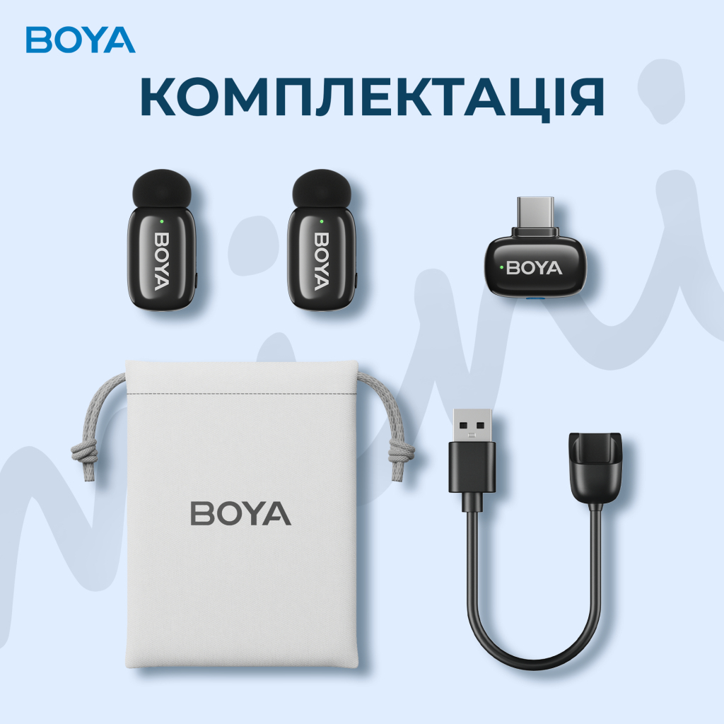 Мікрофон Boya mini-23 Type-C Black (mini-23) - изображение 15