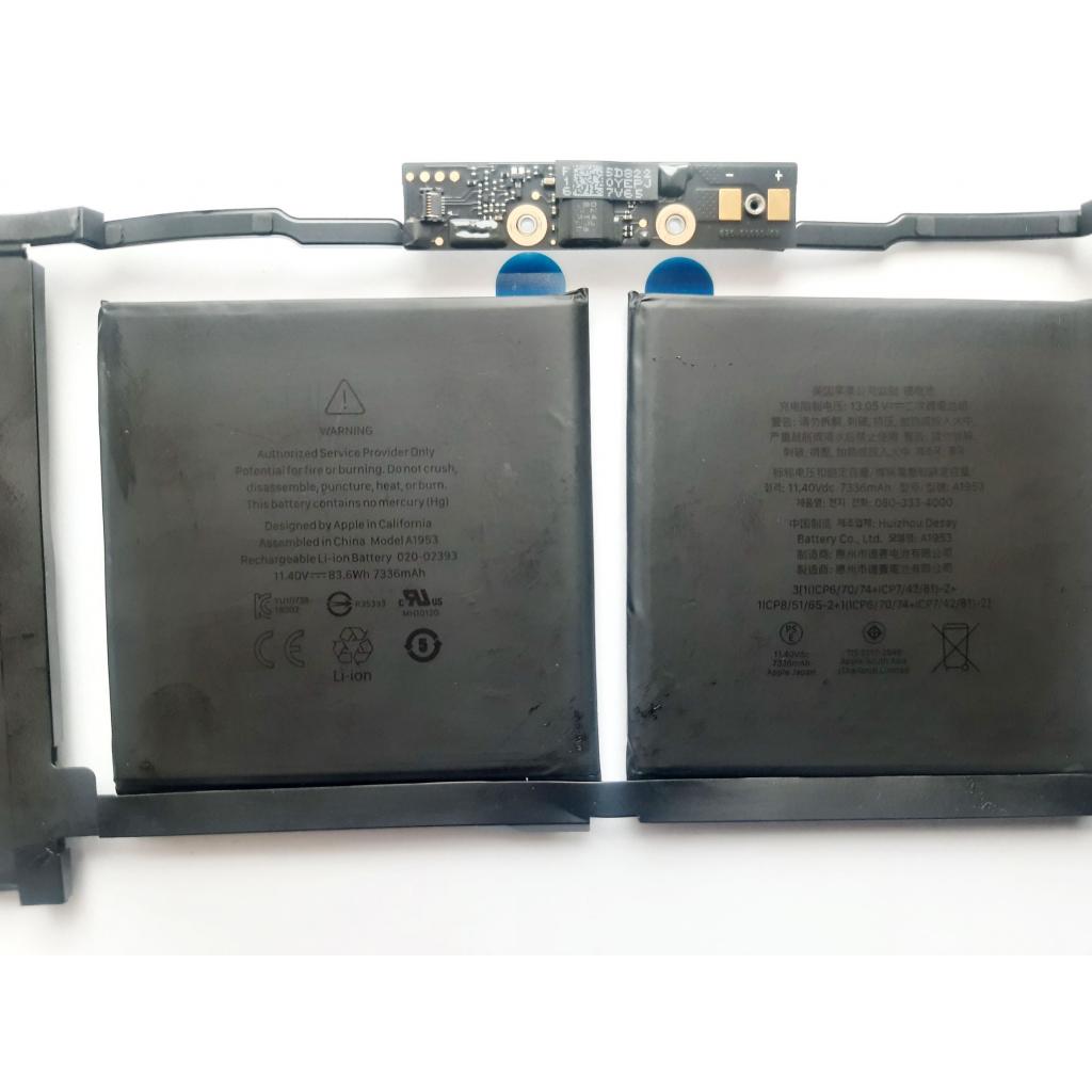 Акумулятор до ноутбука Apple A1953, 83.6Wh (7336mAh), 6cell, 11.4V, Li-ion (A47607) - зображення 3