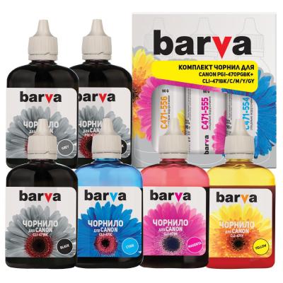Чорнило Barva Canon PGI-470PGBK + CLI-471BK/C/M/Y/GY (6x90 г) SET (CPGI470-090-2MP) - зображення 1