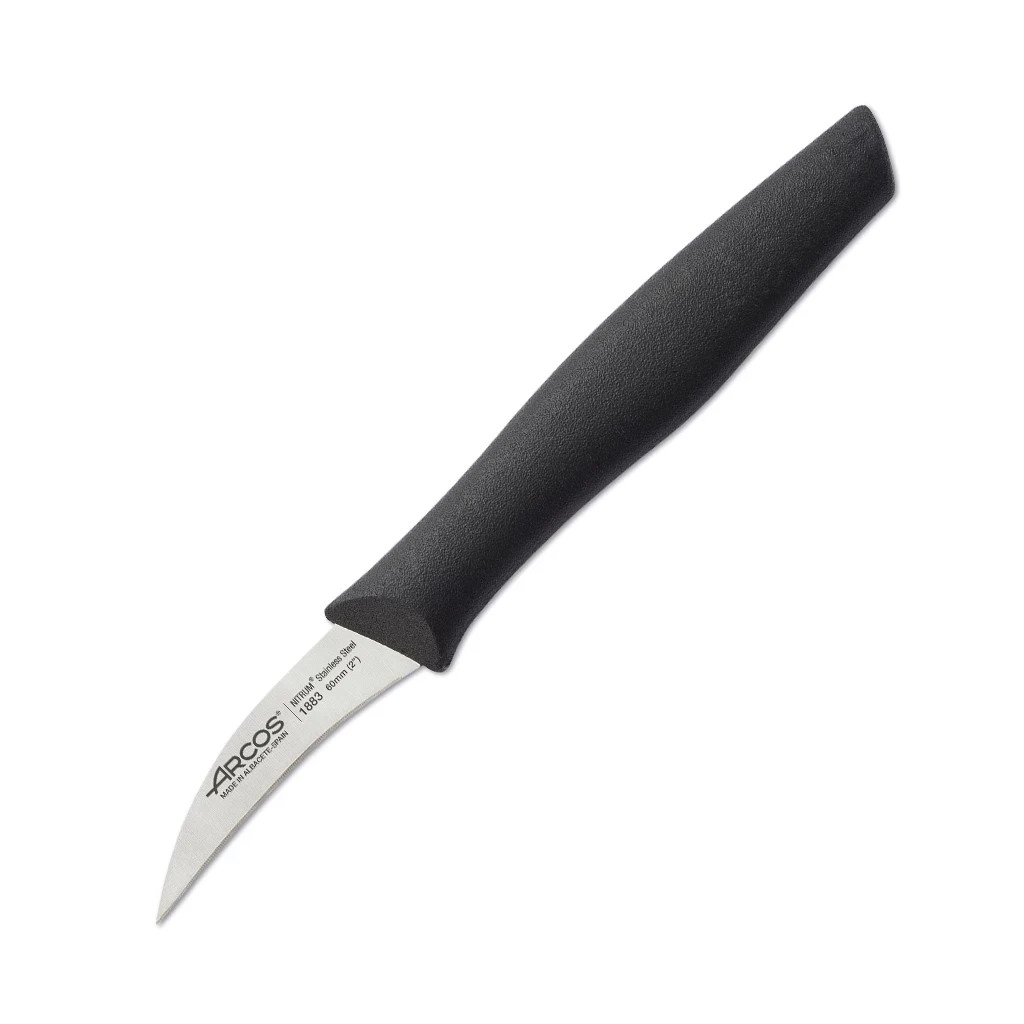 Кухонний ніж Arcos Nova для чищення вигнутий 60 мм Чорний (188300) - зображення 1