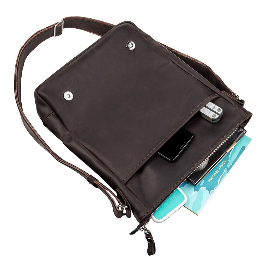 Сумка Shvigel З вінтажної шкіри Коричнева (11129) - зображення 5