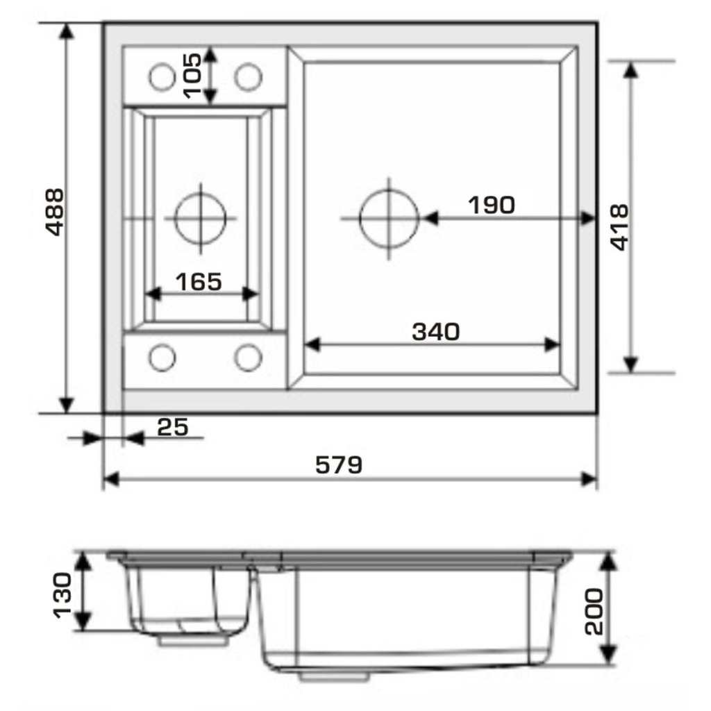 Мийка кухонна GRANADO SAMORA avena (gr0902) - зображення 6