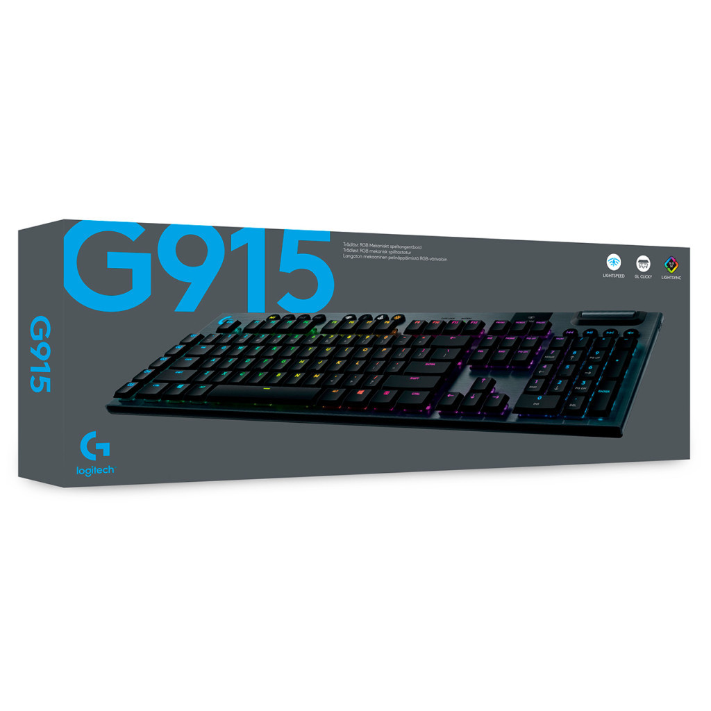 Клавіатура Logitech G915 Lightspeed RGB Wireless GL Tactile UA Black (920-008910) - зображення 6