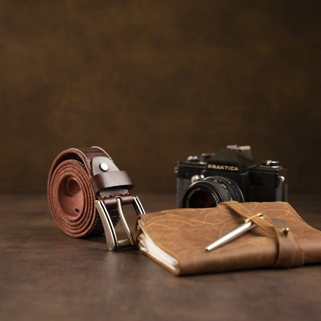 Ремінь Vintage З тисненням Темно-коричневий (20129) - зображення 5