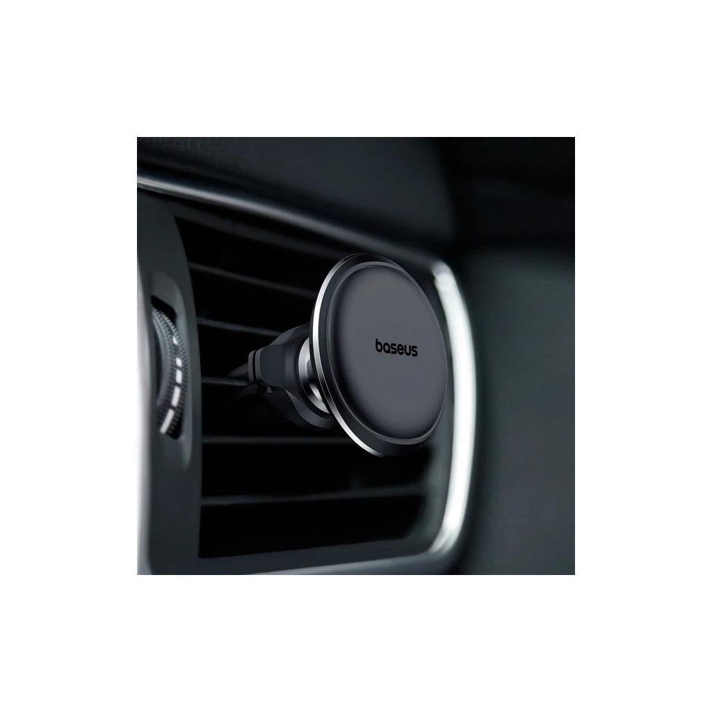 Універсальний автотримач Baseus Magnetic Car Mount Phone Holder with Cable Clip Air Vent Version Cluster Black (C40141201113-00) - зображення 8
