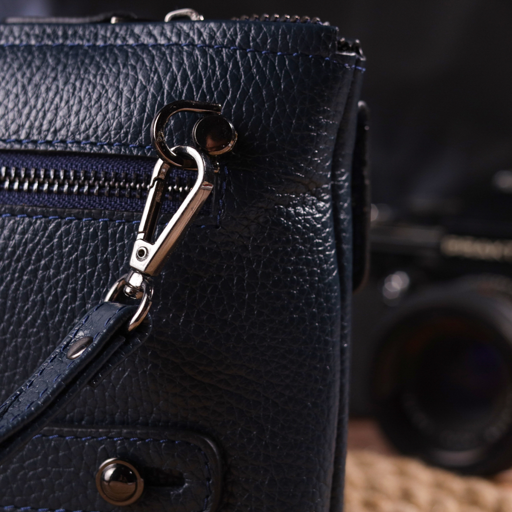 Сумка Canpellini З натуральної шкіри Синя (21550) - зображення 11