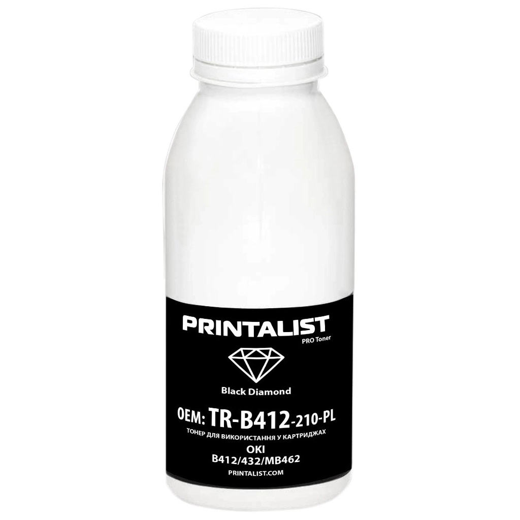 Тонер OKI B412/432/MB462, 210г Black Printalist (TR-B412-210-PL) - изображение 1