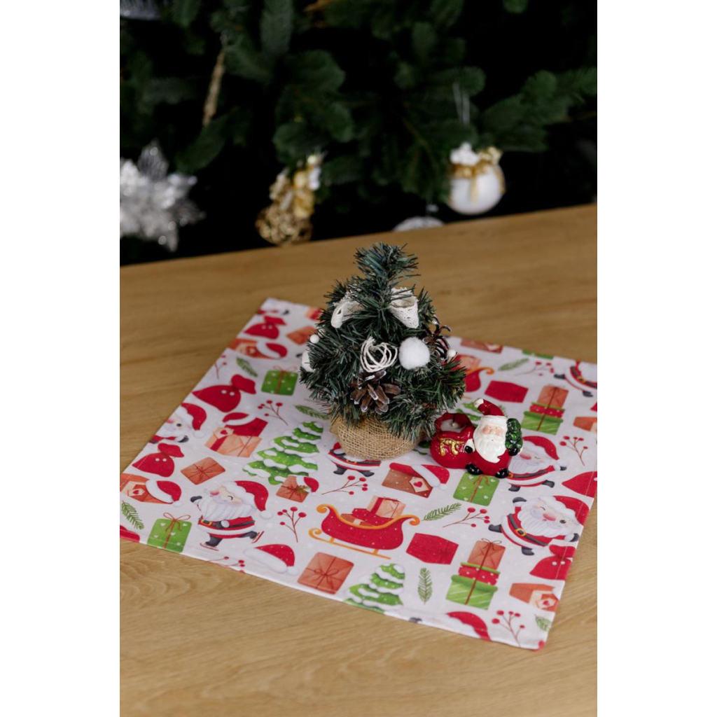 Серветка на стіл Прованс Санта на білому 40х40 см (035752) - зображення 6