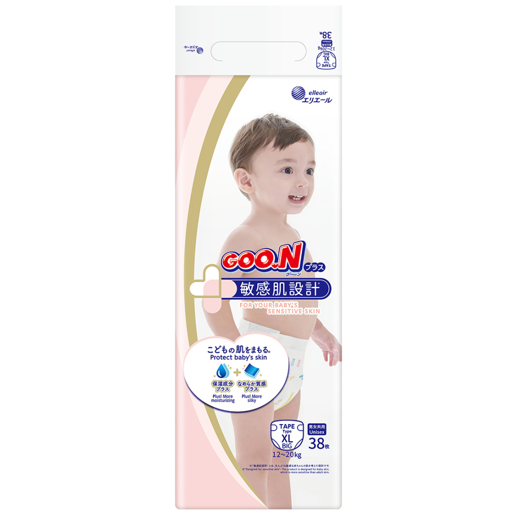 Підгузки GOO.N Plus для дітей 12-20 кг розмір XL 38 шт (21000630) - изображение 1