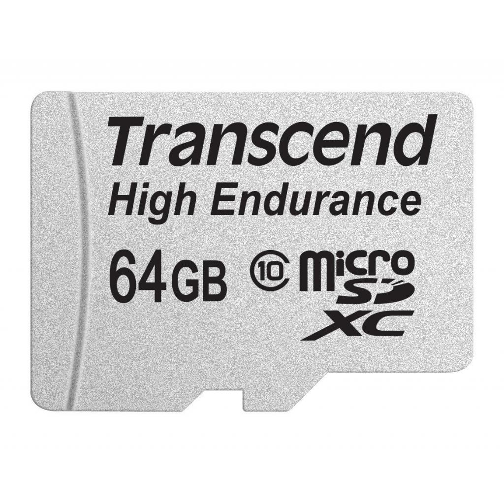 Карта пам'яті Transcend 64GB microSDXC Class 10 High Endurance + ad (TS64GUSDXC10V) - зображення 1