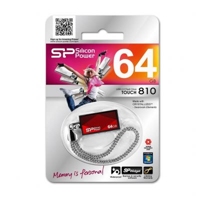 USB флеш накопичувач Silicon Power 64GB Touch 810 Red USB 2.0 (SP064GBUF2810V1R) - зображення 2