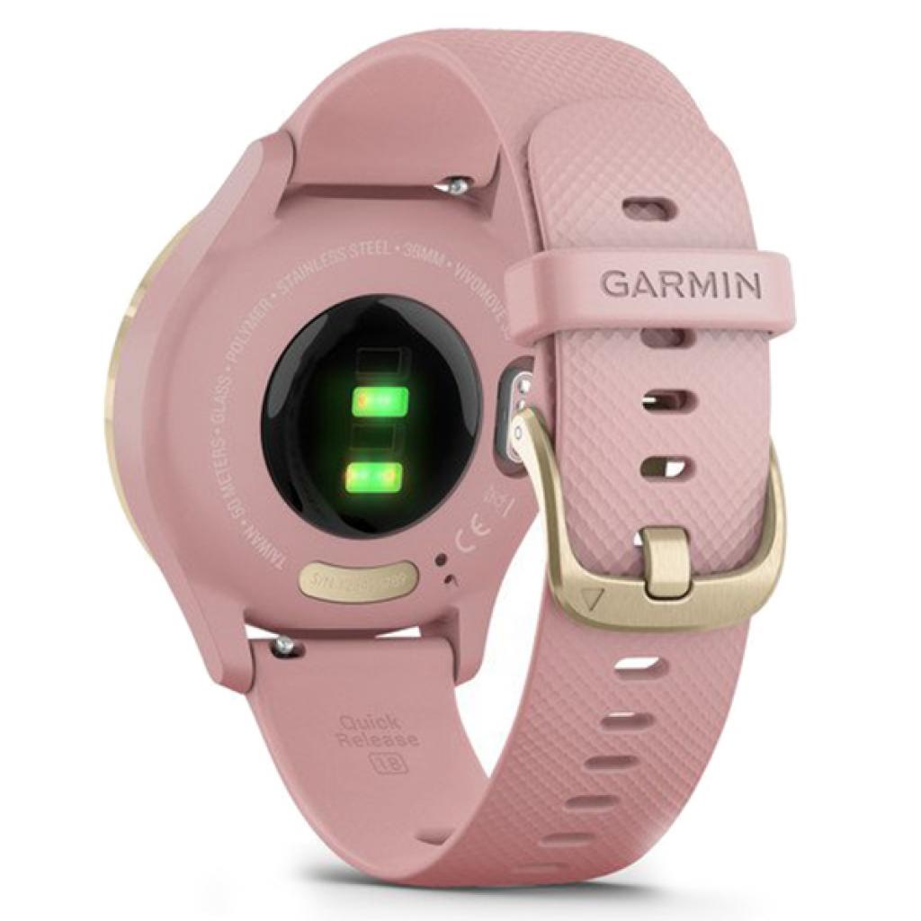 Смарт-годинник Garmin vivomove 3S, Light Gold, Dust Rose, Silicone (010-02238-21) - зображення 5