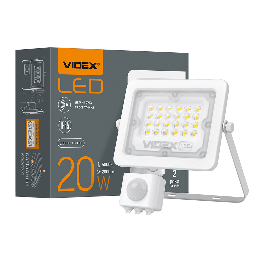 Прожектор Videx LED F2e 20W 5000K (VL-F2e205W-S) - зображення 1