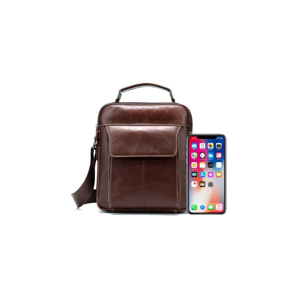 Сумка Vintage Шкіряна Коричнева (14835) - зображення 10