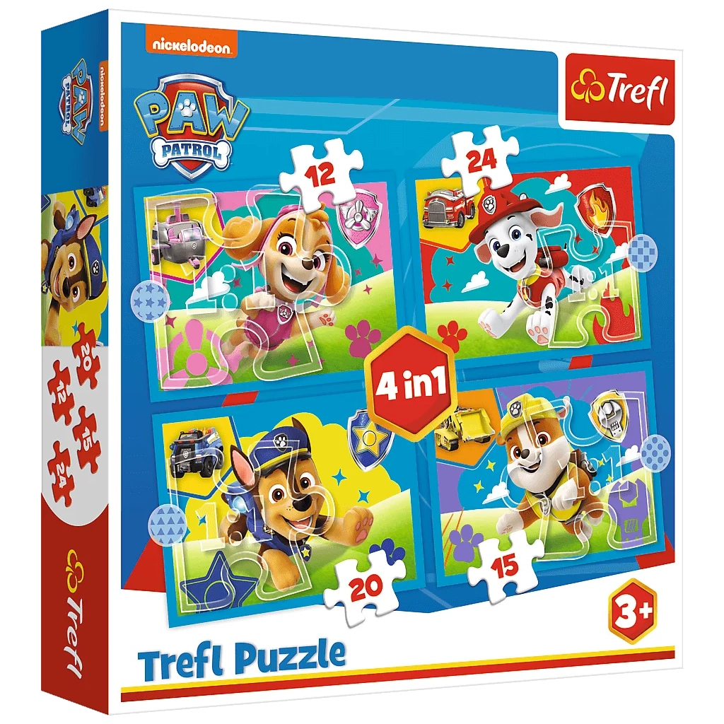 Пазл Trefl Paw Patrol Запуск цуценят 4 in 1 (12, 15, 20, 24) деталей (5900511346282) - зображення 1