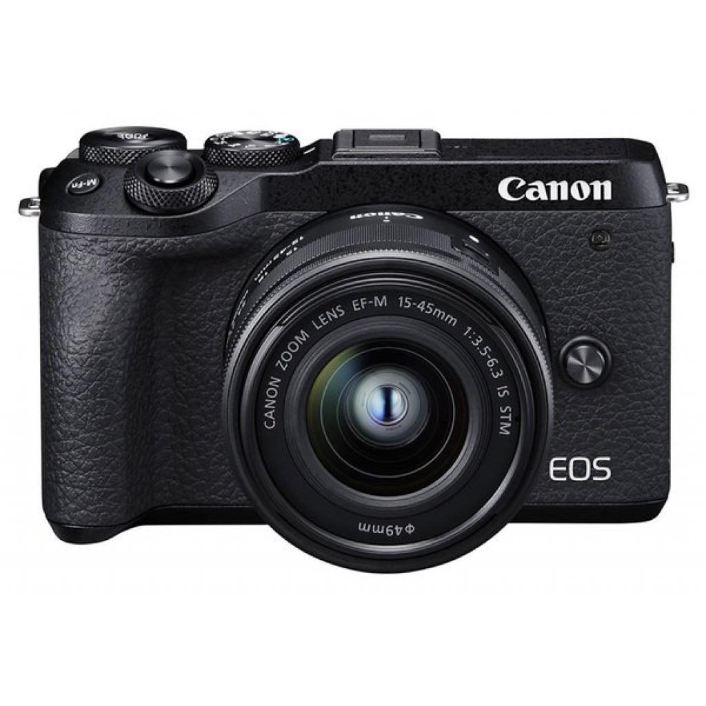 Цифровий фотоапарат Canon EOS M6 Mark II + 15-45 IS STM + EVF Kit Black (3611C053) - зображення 8