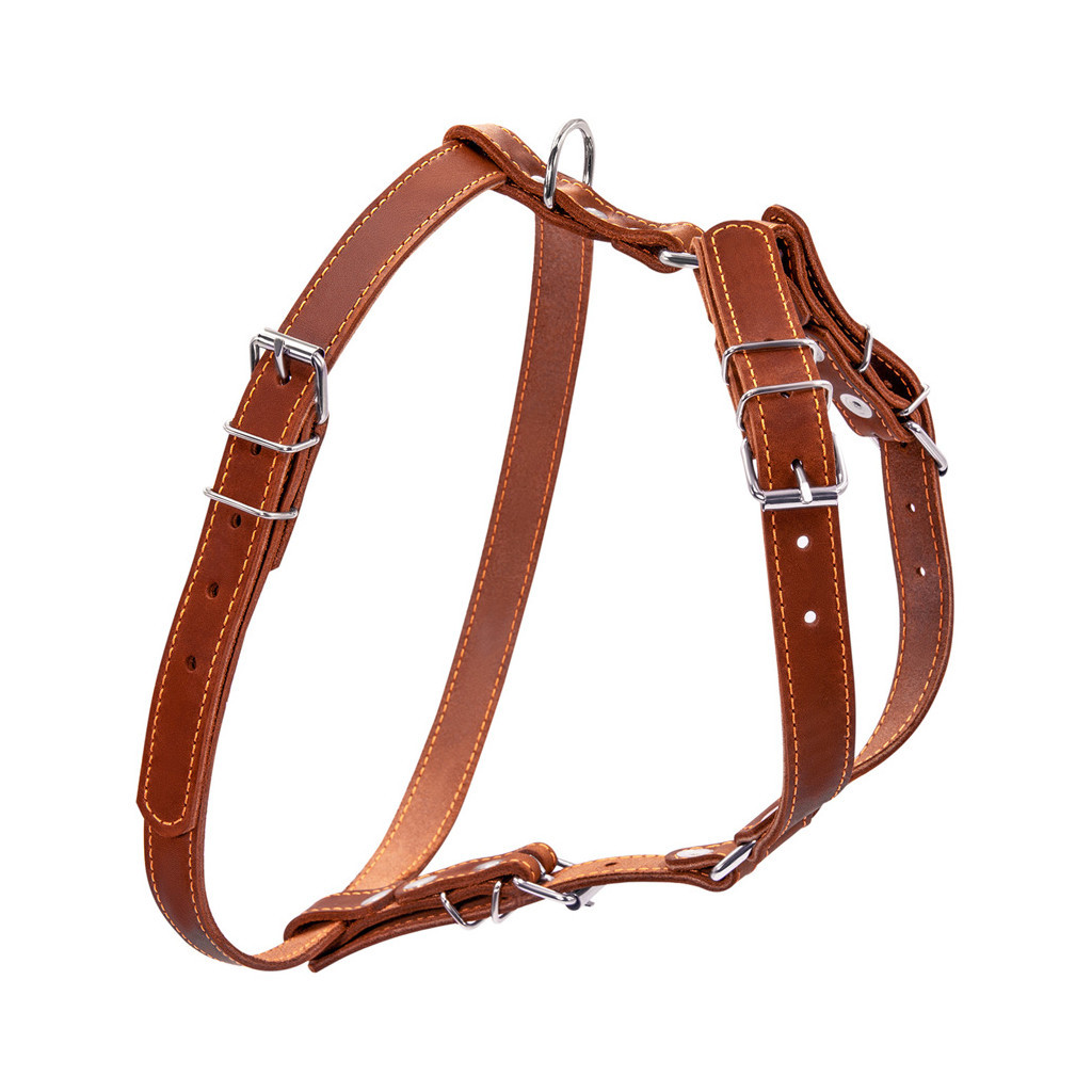 Шлея для собак Collar одинарна для малих та середніх порід Ш 20 мм А:40-56 см В:57-65 см коричнева (06366) - зображення 1