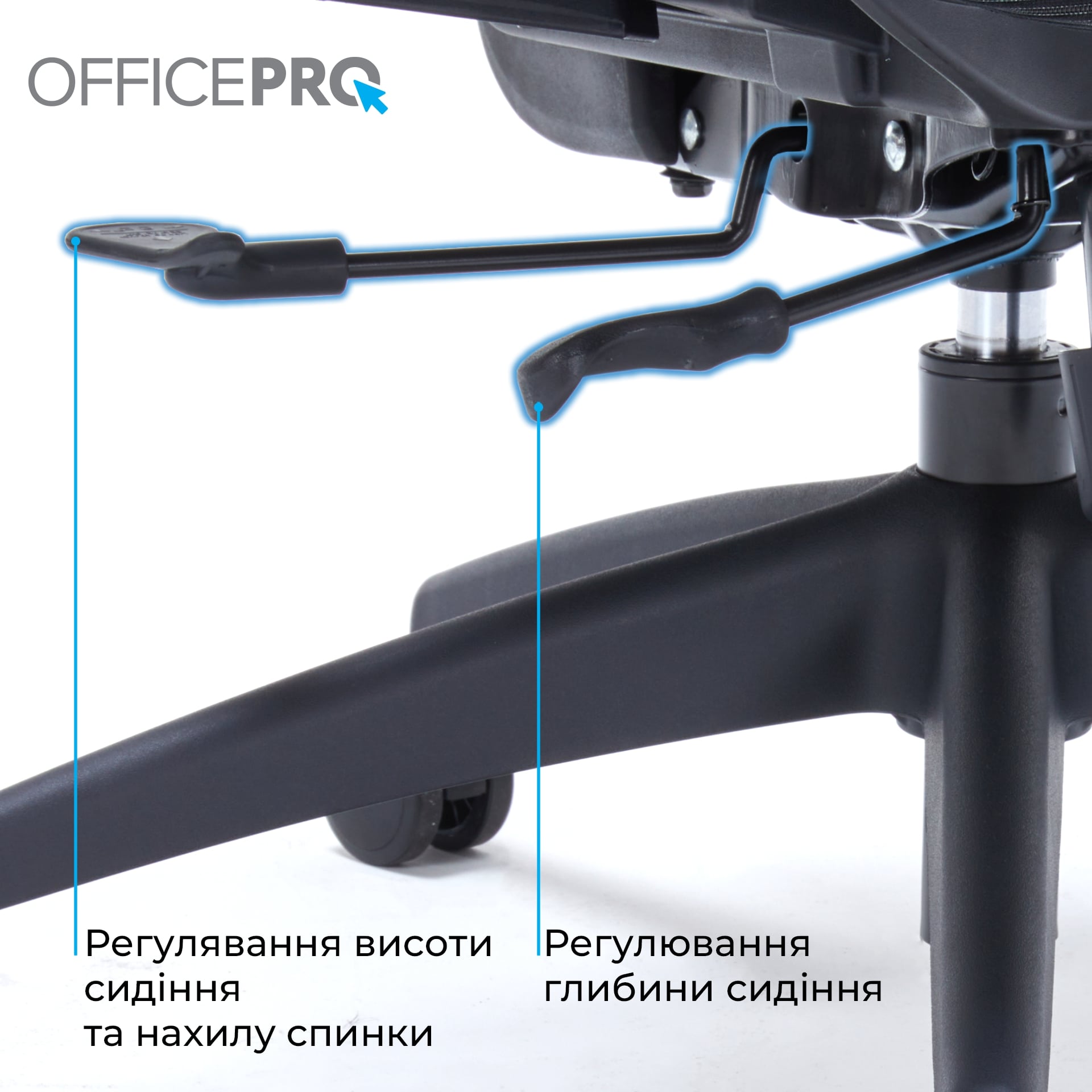 Крісло офісне OfficePro Skyline OC580-B-B-B Black - зображення 15