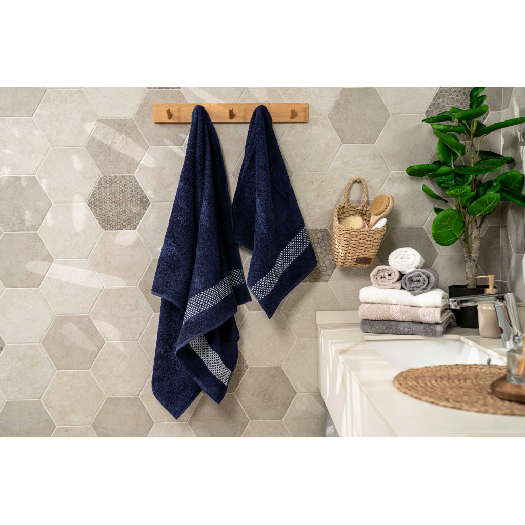 Рушник Ardesto набір махрових Holiday 2 шт 50х90см, 70х140см, 100% бавовна, індиго (ART2557IN) - зображення 2