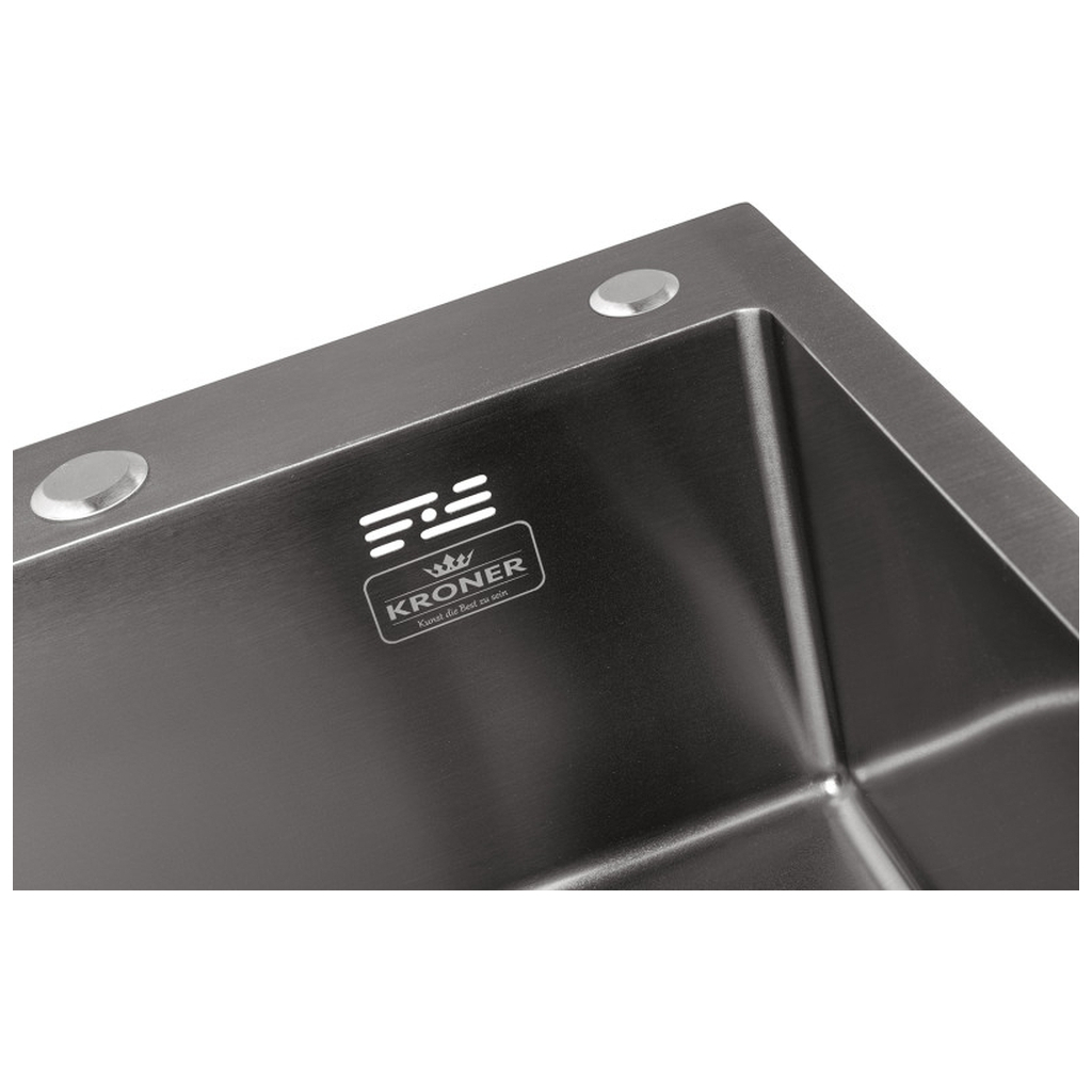 Мийка кухонна Kroner Schwarze-4545HM (CV033856) - зображення 5