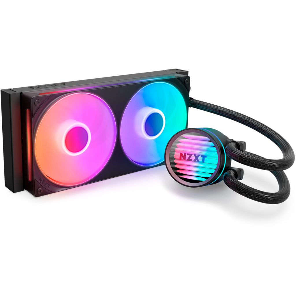 Система рідинного охолодження NZXT Kraken Core 240 Black with RGB fans Single Fra (RL-KR24C-B1) - зображення 1