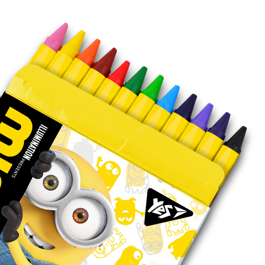 Олівці кольорові Yes Minions воскові 12 шт (590140) - изображение 3