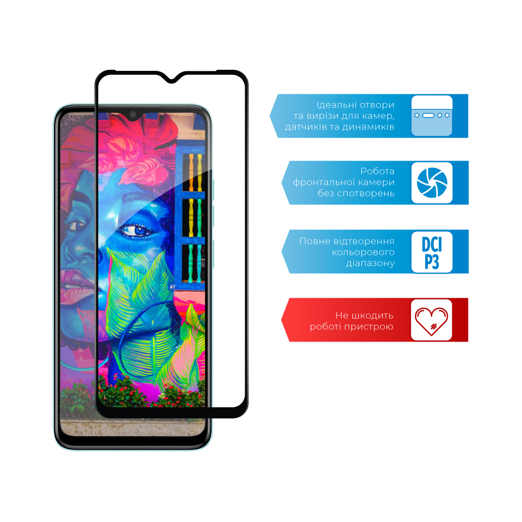 Скло захисне ACCLAB Full Glue Tecno Spark Go 2023 (1283126564819) - зображення 5