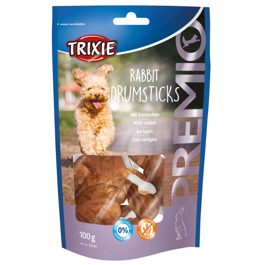 Ласощі для собак Trixie PREMIO Rabbit Drumsticks 100 г (4011905315461) - зображення 1