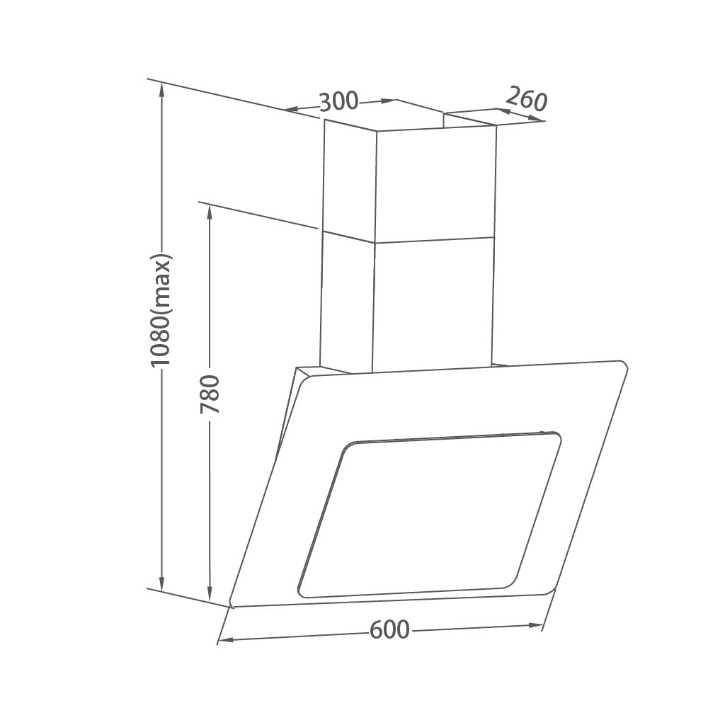 Витяжка кухонна Pyramida NRX 60 (1100) SR GBL - зображення 7