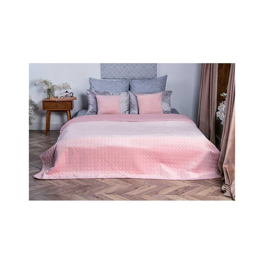 Покривало Руно двостороннє декоративне Velour Rose 150х220 см (360.55_Rose) - зображення 1