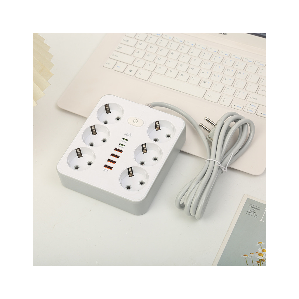 Мережевий фільтр живлення XoKo XK-SP-6-4-2-WH - зображення 5