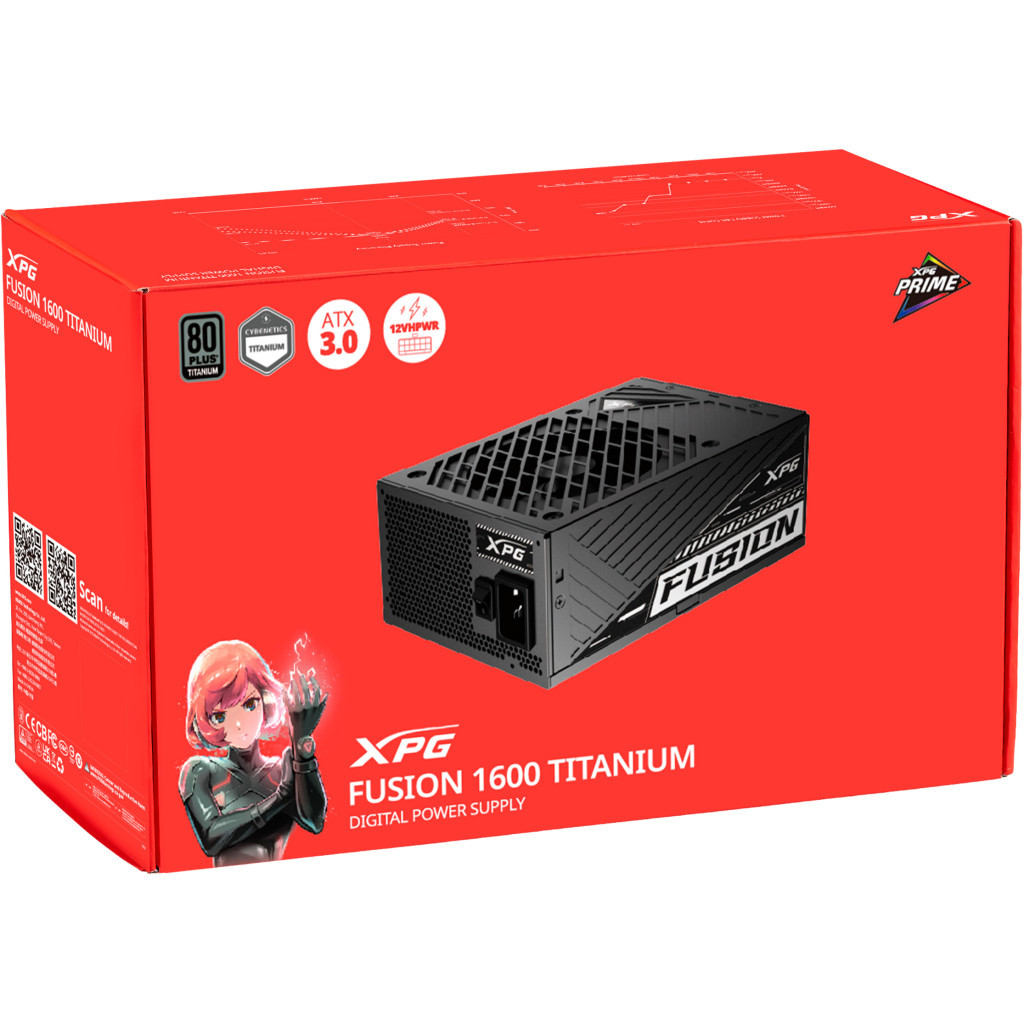 Блок живлення ADATA 1600W (FUSION1600T-BKCEU) - зображення 9