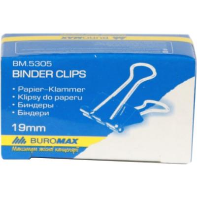 Біндер металевий Buromax 19мм, 12шт, black (BM.5305) - зображення 2