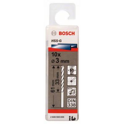 Свердло Bosch HSS-G 3 мм., 10 шт. по металу (2.608.595.055) - зображення 2