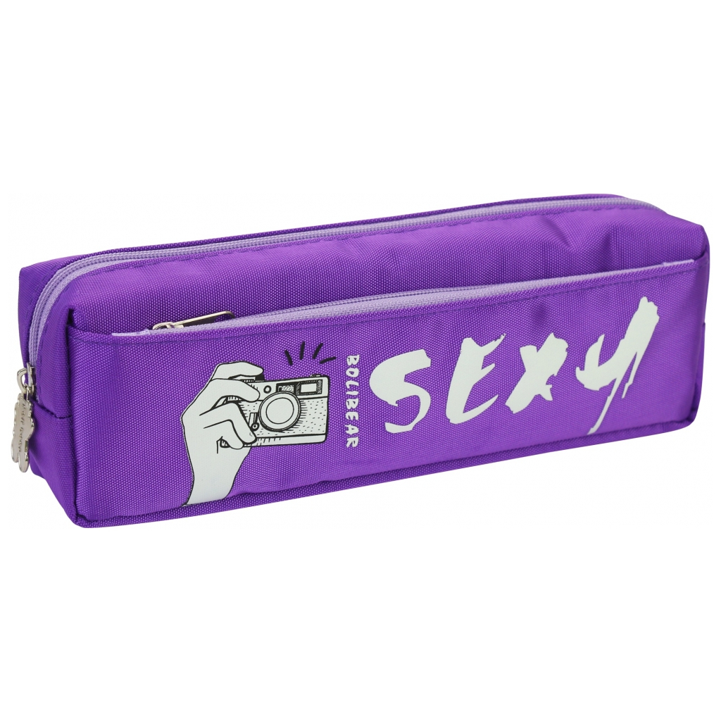 Пенал Cool For School 2 відділення Пурпурний (B-8690-purple) - зображення 1