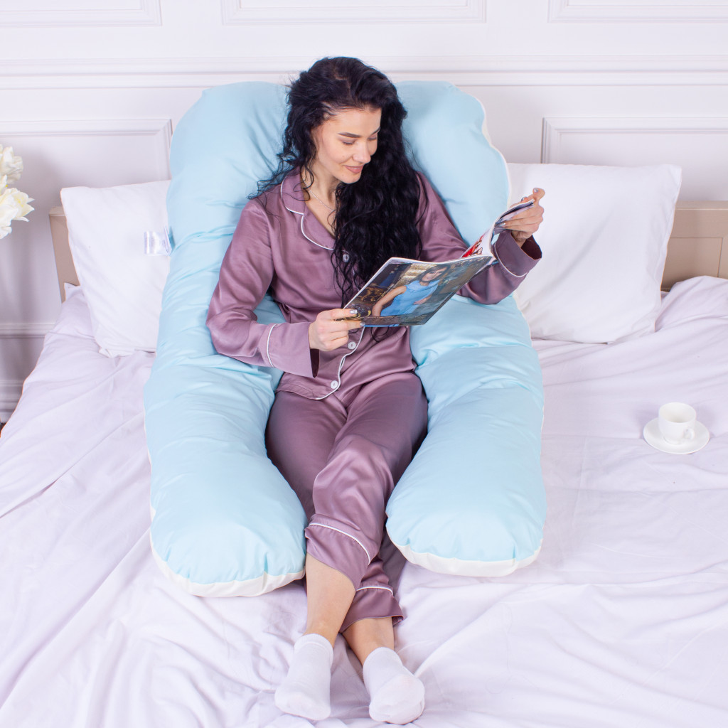 Подушка MirSon для вагітних та відпочинку Eco Line №8017 U-подібна Clear Water (2200006178422) - изображение 6