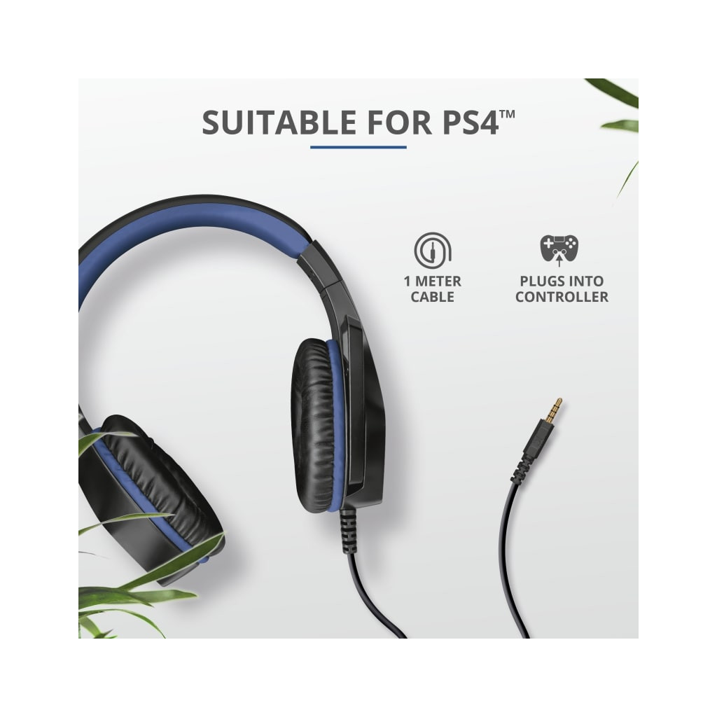 Навушники Trust GXT 404B Rana Gaming Headset for PS4 3.5mm BLUE (23309) - зображення 7