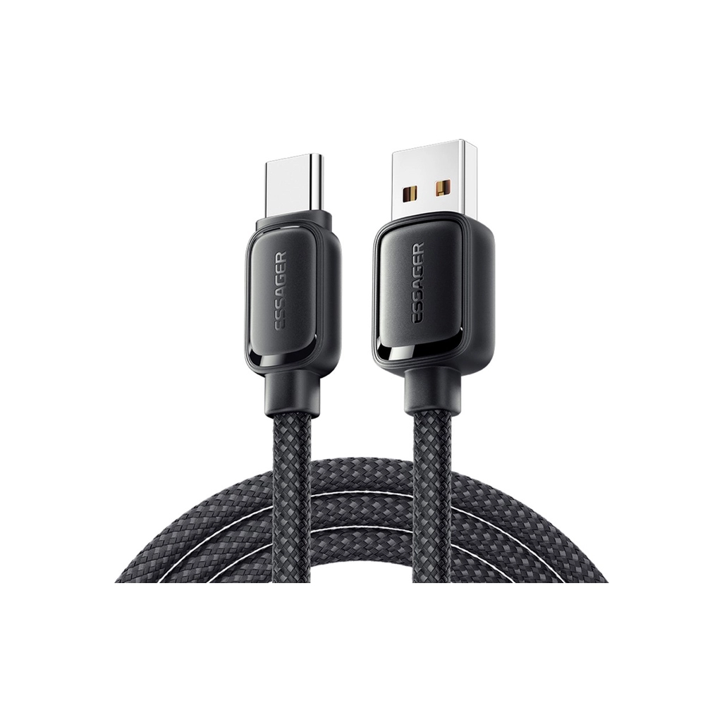 Дата кабель USB 2.0 AM to USB-C 1.0m 7A black Essager (EXCT-TD01-P) - изображение 1